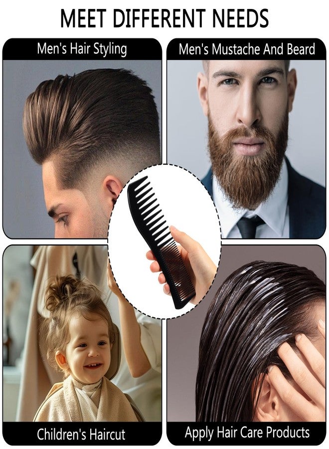 SIMPOR Detangling Hair Comb for Women Double Tooth with Wide and Fine Teeth Shower Combs for Wet Curly Style Barber Comb for Thin Thick Curly Straight Hair for Women Men Black - Image 4
